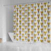 Shiba Inu Dog Pattern Print Shower Curtains