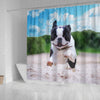 Awesome Boston Terrier Print Shower Curtains