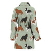 Cavalier King Charles Spaniel Dog Pattern Print Women's Bath Robe