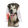 Laughing Alaskan Malamute Print Women's Bath Robe