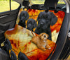 Black Labrador Print Pet Seat Covers