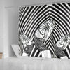 Black&White Snake Print Shower Curtain