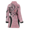 Percheron Horse Print On Pink Women's Bath Robe