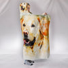 Labrador Retriever Dog Art Print Hooded Blanket