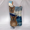 Cute Burmese Cat Print Hooded Blanket