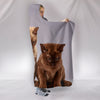 Three Burmese Cat Print Hooded Blanket