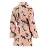 Amazing Border Collie Dog Pattern Print Women's Bath Robe