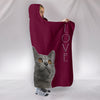 Chartreux Cat Print Hooded Blanket