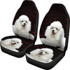 Cute Poodle Dog Print Car Seat Covers