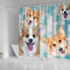 Pembroke Welsh Corgi Print Shower Curtains