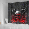 Gun And Skull Print Shower Curtains