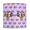 Puggle Dog paws patterns  Print Women's Leather Wallet