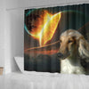 Amazing Afghan Hound Dog Print Shower Curtain