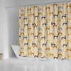 Greyhound Dog Pattern Print Shower Curtains