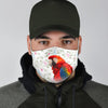 Scarlet Macaw Parrot Print Face Mask