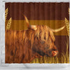 Highland Cattle (Cow) Print Shower Curtain