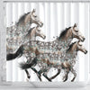 American Quarter Horse Art Print Shower Curtains