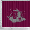 Cute Boston Terrier Print Shower Curtain