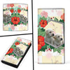 Labrador Dog Floral Print Women's Leather Wallet