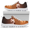 Pit Bull On Brown Print Running Shoes