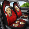 Pit Bull Terrier On Red Print Car Seat Covers