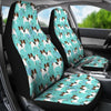 Papillon Dog Floral Print Car Seat Covers