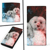 Cockapoo On Colorful Print Women's Leather Wallet