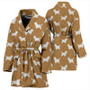 Petit Basset Griffon Vendeen Dog Pattern Print Women's Bath Robe