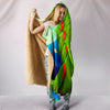 Red Shouldered Macaw Parrot Print Hooded Blanket