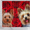 Yorkshire Terrier Print Shower Curtains