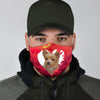 Australian Terrier On Heart Print Face Mask