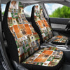 Cute Siba Inu Collage Print Car Seat Covers