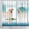 Labrador Retriever Dog Print Shower Curtain