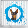 Miniature Pinscher Dog Print Shower Curtain