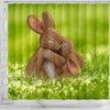 Cute Easter Bunny Print Shower Curtains