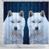 Hokkaido Dog Print Shower Curtains