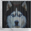 Amazing Siberian Husky Dog Print Shower Curtains