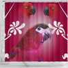 Minimacaw Parrot Print Shower Curtain