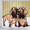 Amazing Dachshund Dog Print Shower Curtain