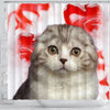 Scottish Fold Cat Print Shower Curtains