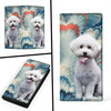 Bichon Frise Dog Print Women's Leather Wallet