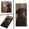 Lovely Curly-Coated Retriever Print Women's Leather Wallet