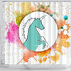 Colorful Unicorn Print Shower Curtain