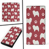 Chow Chow Paws Patterns Print Women's Leather Wallet