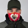 Pekingese On Heart Print Face Mask- Limited Edition