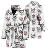 Cat With Paws Patterns Print Women's Bath Robe