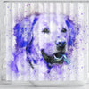 Labrador Dog Watercolor Art Print Shower Curtains