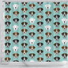 Boxer Dog Faces Print Shower Curtain