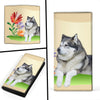 Cute Alaskan Malamute Dog Print Women's Leather Wallet