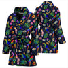 Lovely Parrots With Flower Print Women's Bath Robe